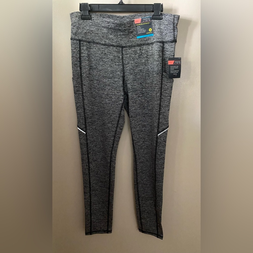 Xersion full length legging . Black and white heather